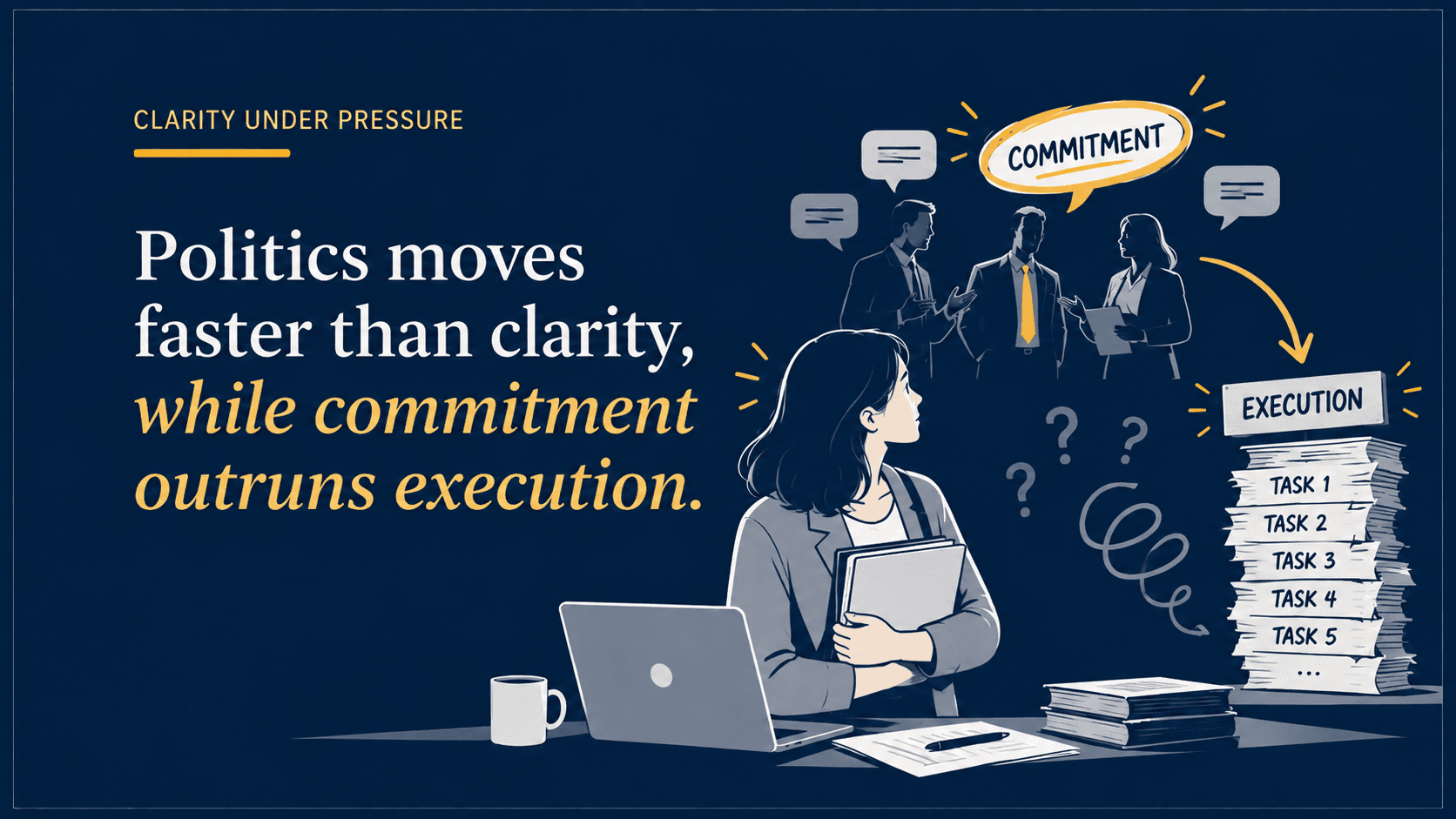 Politics Moves Faster Than Clarity: When Commitments Outrun Execution
