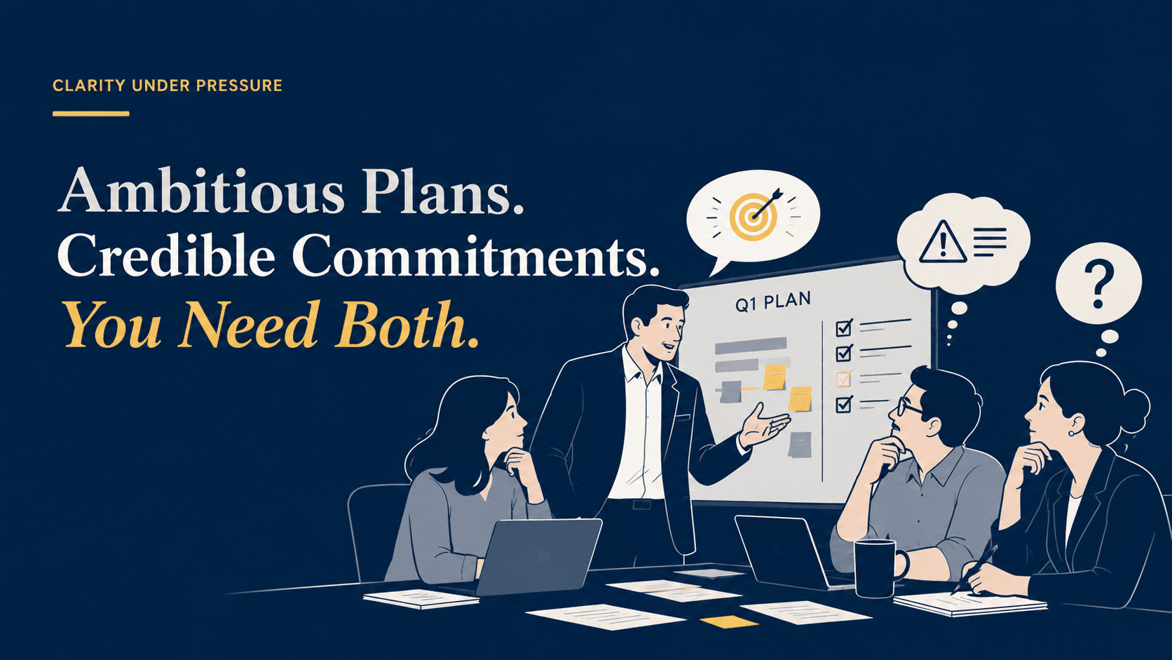 Ambitious Plans. Credible Commitments. You Need Both.